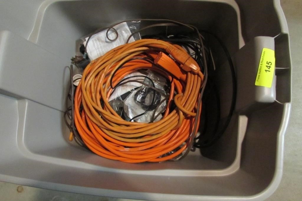Tub of Electrical Cords
