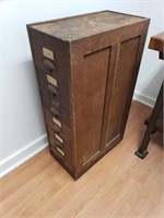 Oak Panel Side File Cabinet