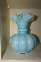 Fenton Blue Melon  Bud Vase