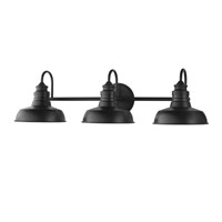 Elmcroft 29 in. 3-Light Matte Black Modern Farmhou