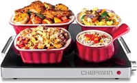 Chefman Compact Glasstop Warming Tray MSRP 58.99