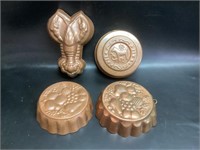 4 Copper Layer Cake Molds