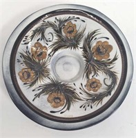 Signed Sascha Brastoff ceramic handpainted floral