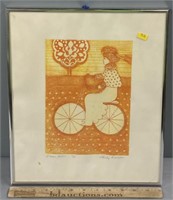 Signed & Numbered MCM Style Lithograph