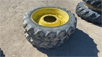 2- 320/85R38 Tires on John Deere Rims