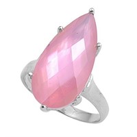 Fancy Shape 5.98ct Pink Rhodonite Ring