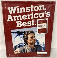 Winston cigarette metal adv. sign