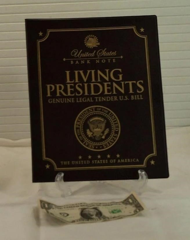 LIVING PRESIDENTS COLORIZED BANK NOTE