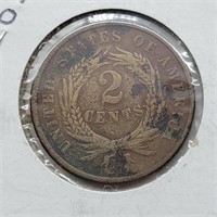 1866 2 CENT PENNY