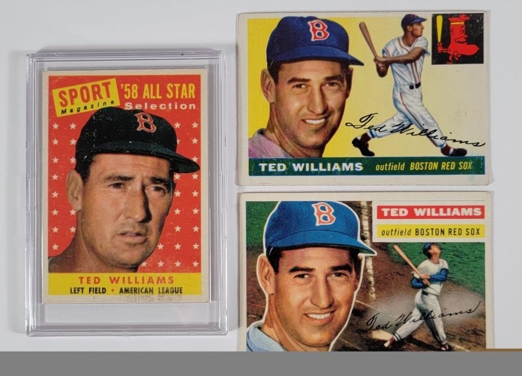 1955-58 Topps Ted Williams Boston Red Sox Cards