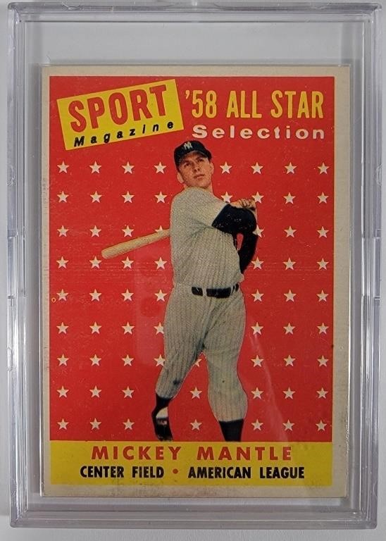 Topps '58 Mickey Mantle N.Y. Yankees Baseball Card