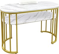 Lorvain Manicure Table  Marbling  White