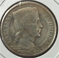 1929 Latvia coin