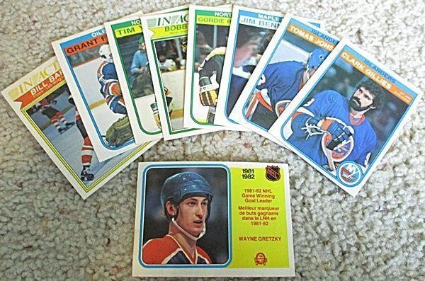 Sharp 1982-83 O-Pee-Chee Lot Of 9 w/ Wayne Gretzky