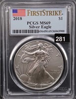 2018 U.S. Silver Eagle - PCGS Graded