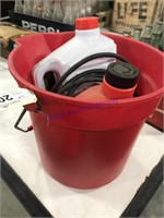 Bucket w/ diesel additive, cord, hand warmers