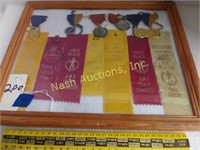 framed track medals & ribbons