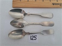 3 Hall & Elton Silver Spoons