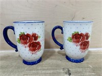 2 pioneer woman heritage floral oversized mugs