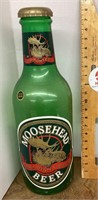 Plastic Moosehead beer coin bank