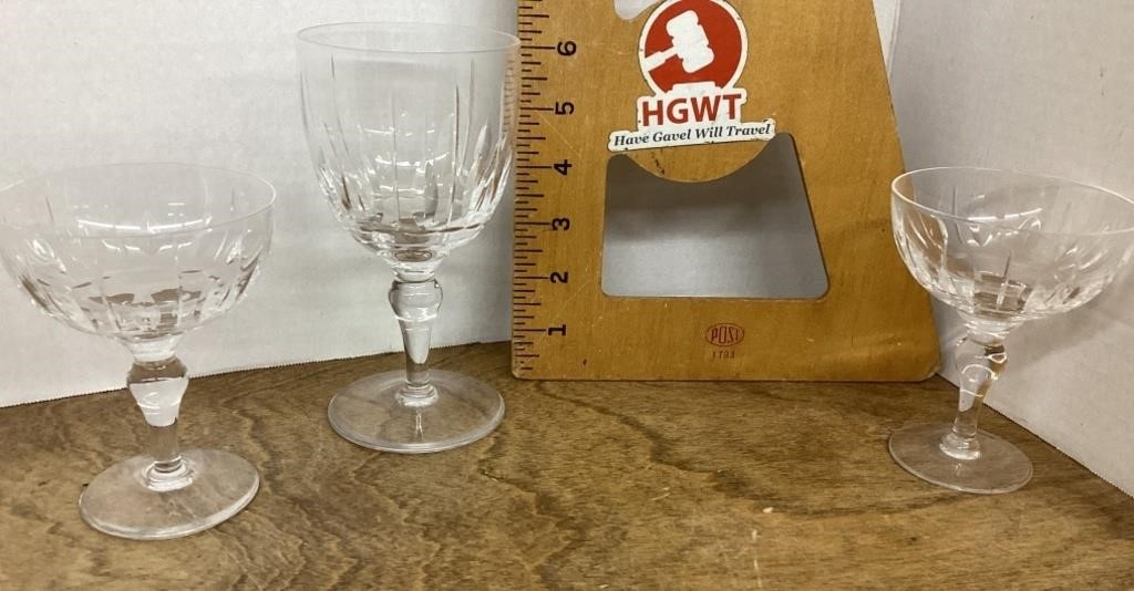 Crystal wine glasses