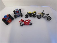 Spiderman cars & motorcycle toys