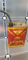 Vintage Jayes Can Company 2 gallon metal gas can