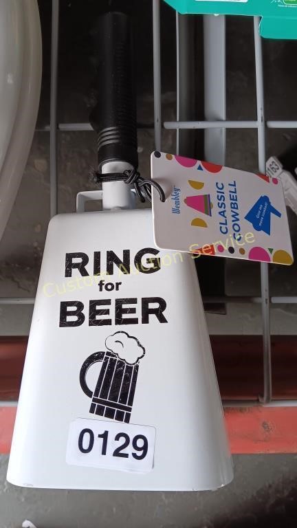 CLASSIC COW BELL RING FOR BEER