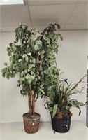 Large Ficus Tree and Faux Planter