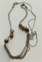 Sterling Beaded Fashion Necklace