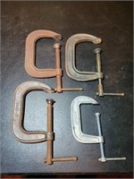 (4) C-Clamps 4"& 3"
