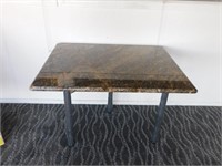GRANITE TABLE WITH CHROME LEGS