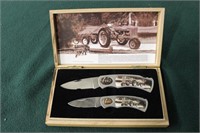 FOLDING KNIFE SET WITH FARMALL H TRACTOR IMAGE,