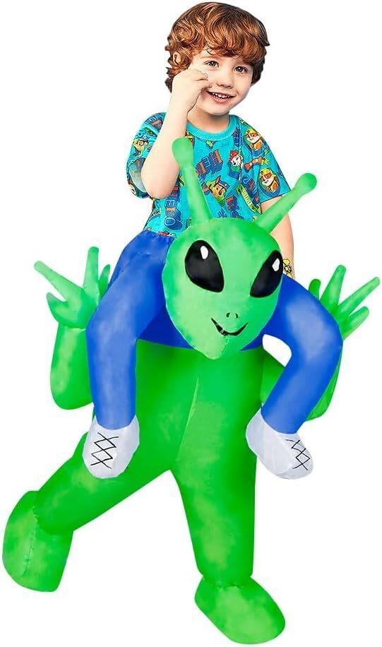 Alien Inflatable Costume For Kids, Ride On, Unisex