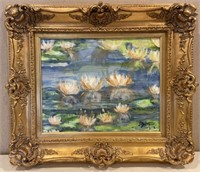 Water Lilies Oil Painting By J. Galinis