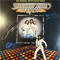 Bee Gees And John Travolta Autographed Album Cover