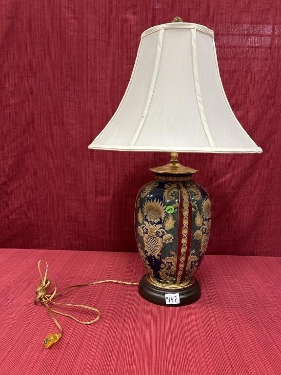 Romanesque Design Ginger Jar Ceramic Table Lamp