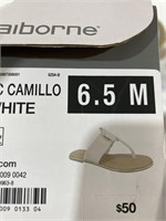 $50.00 LOZClaiborne Camillo White  Size 6.5