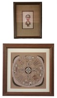 Two Items, Native American Wall Hangings, Framed