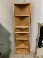 Oak Corner Shelf, with adjustable tiers, (6tier)