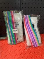 2 New packs of Drink pouches w/Straws