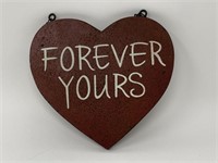 Forever Yours Wood Hart Decor