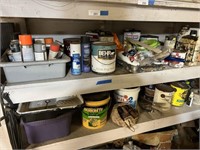Assortment of paint and painting items