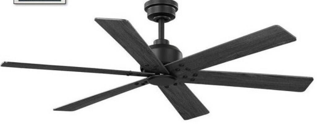 Cortaine 54 In. Matte Black Ceiling Fan