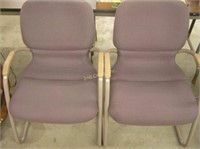 Pair Of Commercial Office Armed Chairs