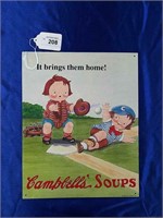 Campbell's Soup Tin Sign  "Brings Them Home"