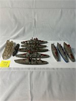 Vintage Diecast Kid's Toys Military Ships and More