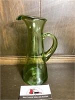 Green Glass Pitcher Vase