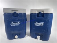 Set Of Coleman 5 Gallon Beverage Coolers