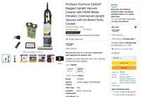 B8191  ProTeam Bagged Upright Vacuum Corded 1500X
